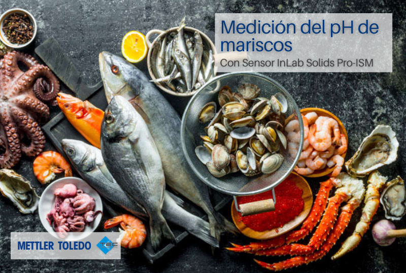 medición de pH de mariscos 