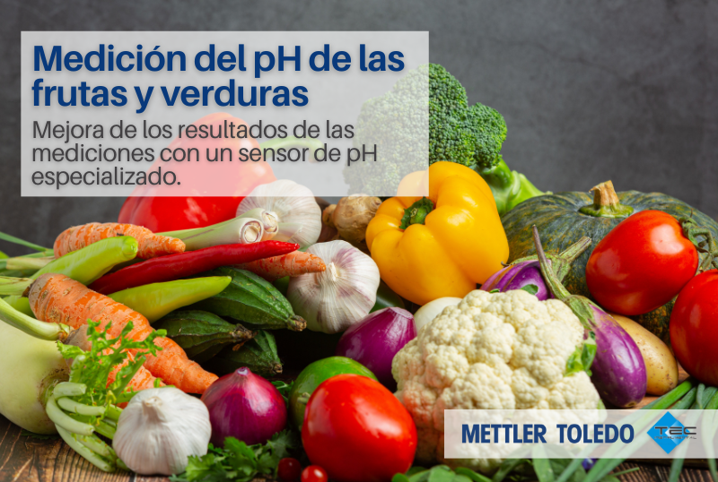 Medición del pH de las frutas y verduras