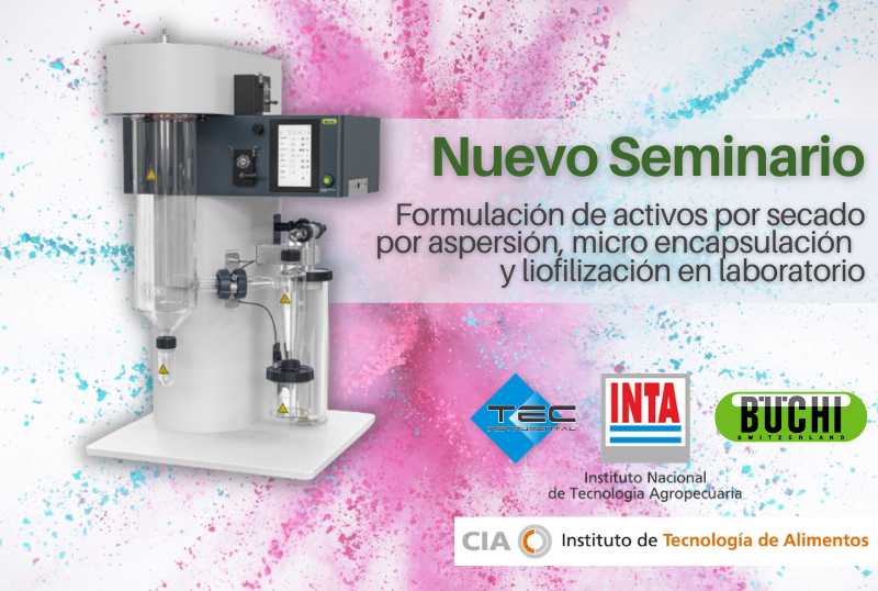  Formulación de activos por secado por aspersión, micro encapsulación y liofilización en laboratorio