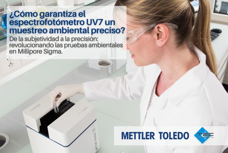 ¿Cómo garantiza el espectrofotómetro UV7 un muestreo ambiental preciso?